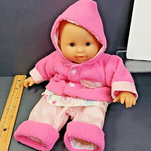 Vintage Corolle Tidoo 12” Bean Bag Baby Doll Cloth And Vinyl 2009
